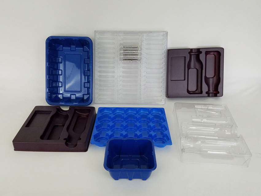 Thermoformed Plastic Trays, Different Colors & Materials